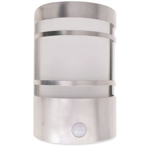 Luce da parete per esterno in acciaio inox con sensorecod mxl 129482