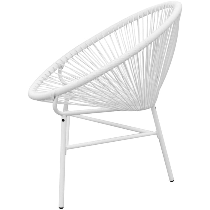 Sedia da Giardino Acapulco in Polyrattan Bianco cod mxl 20856