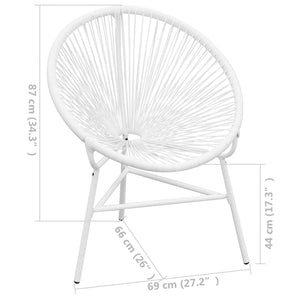 Sedia da Giardino Acapulco in Polyrattan Bianco cod mxl 20856