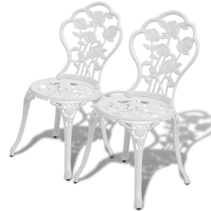 Set da Bistrot 3 pz in Alluminio Pressofuso Bianco cod mxl 43215