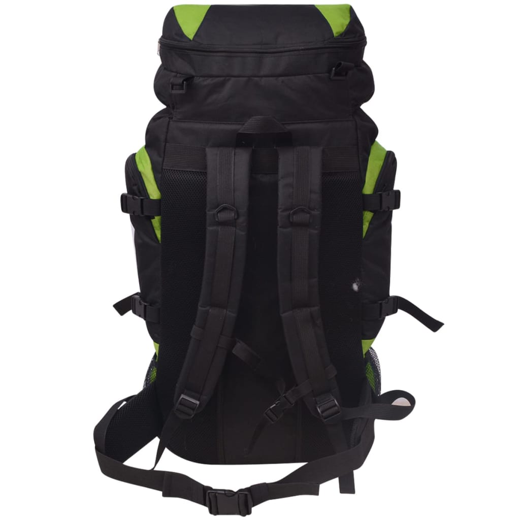 Zaino da Escursioni XXL 75 L Nero e Verde