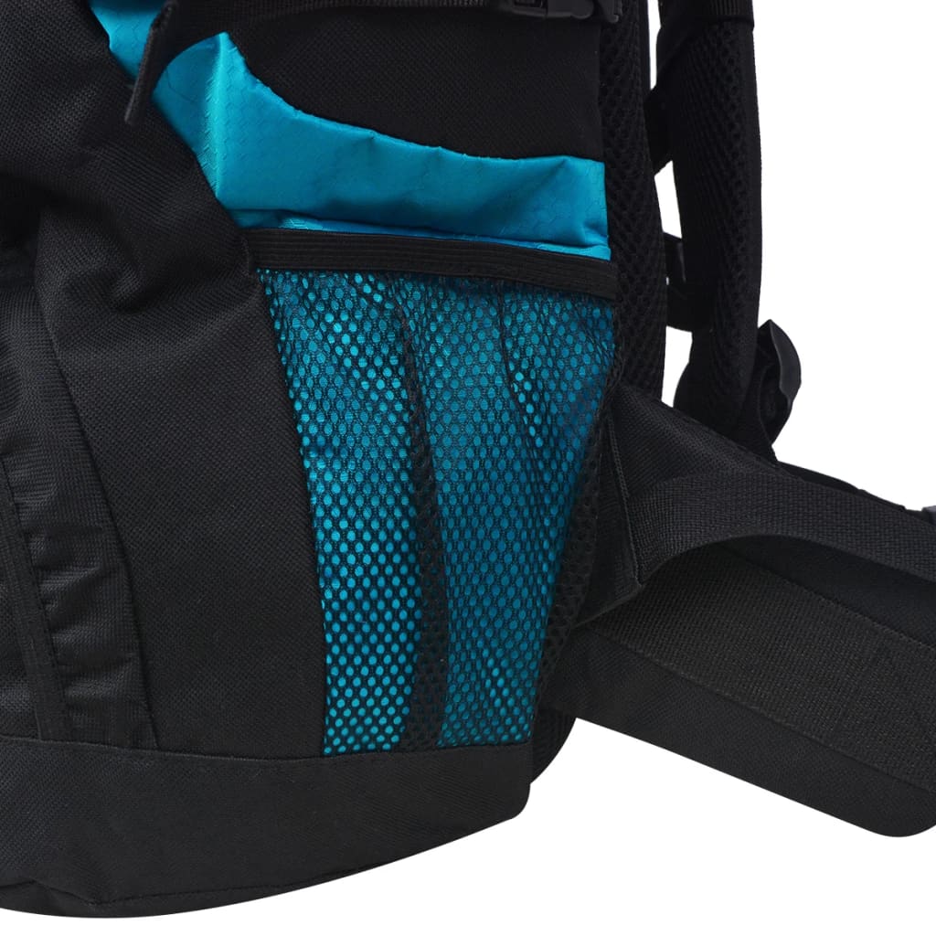 Zaino da Escursioni XXL 75 L Nero e Blu