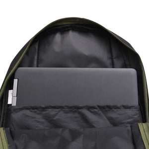 Zaino da Scuola 40L Nero e Mimetico