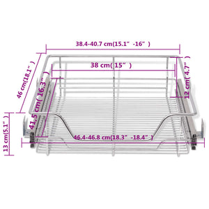 Cestelli a Rete Estraibili 2 pz 500 mm Argentati