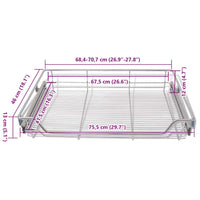 Cestelli a Rete Estraibili 2 pz 800 mm Argentati 50482