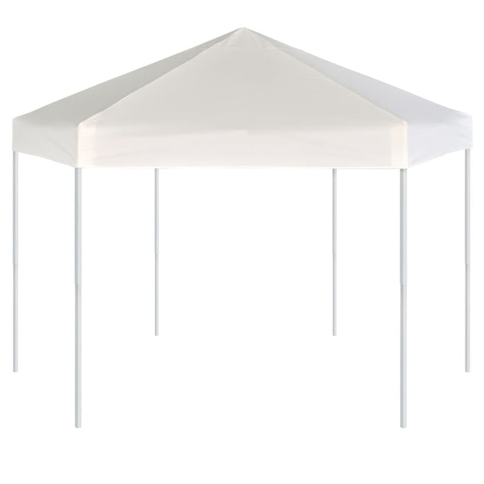 Gazebo Esagonale Pop-Up con 6 Pareti Bianco Crema 3,6x3,1 m 42109