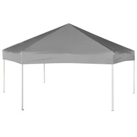 Gazebo Esagonale Pop-Up con 6 Pareti Grigio 3,6x3,1 m cod mxl 66374