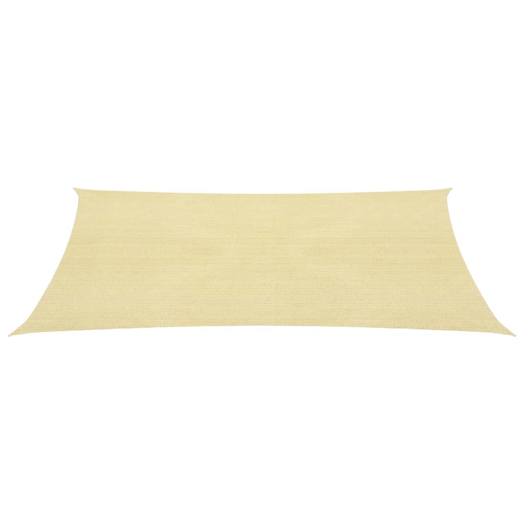 Parasole a vela HDPE Quadrato 3,6x3,6 m Beige