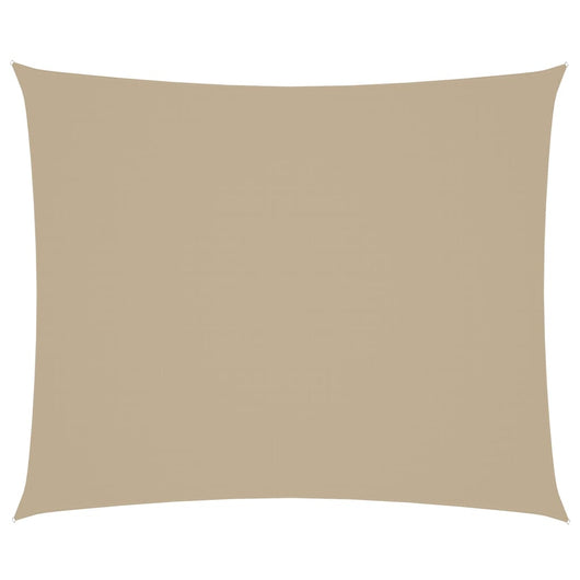 Parasole a Vela in Oxford Rettangolare 4x6 m Beige 