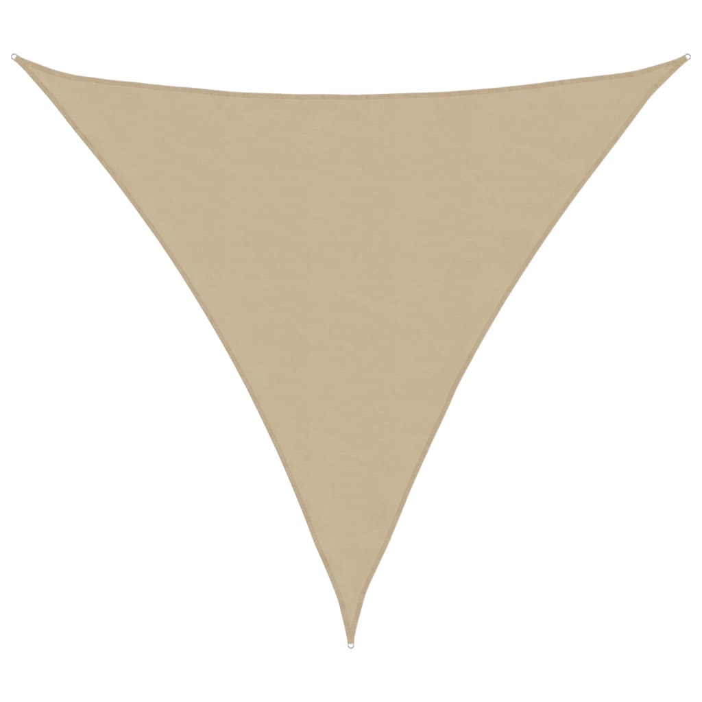 Parasole a Vela Oxford Triangolare 3,6x3,6x3,6 m Beige 