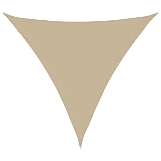 Parasole a Vela Oxford Triangolare 3,6x3,6x3,6 m Beige 