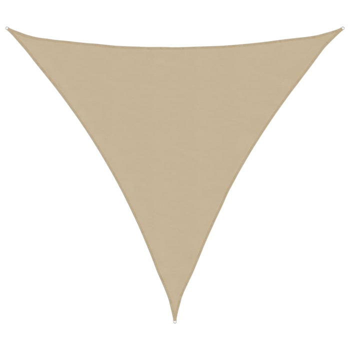 Parasole a Vela Oxford Triangolare 3,6x3,6x3,6 m Beige 