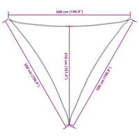 Parasole a Vela Oxford Triangolare 5x5x5 m Terracotta 42311