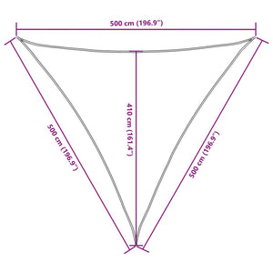 Parasole a Vela Oxford Triangolare 5x5x5 m Terracotta 42311