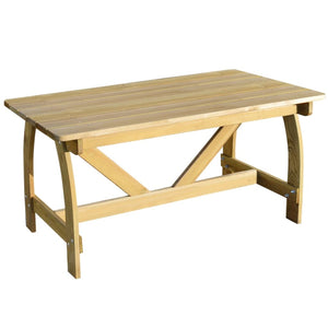 Tavolo da Giardino 150x74x75 cm in Legno di Pino Impregnato cod mxl 34284