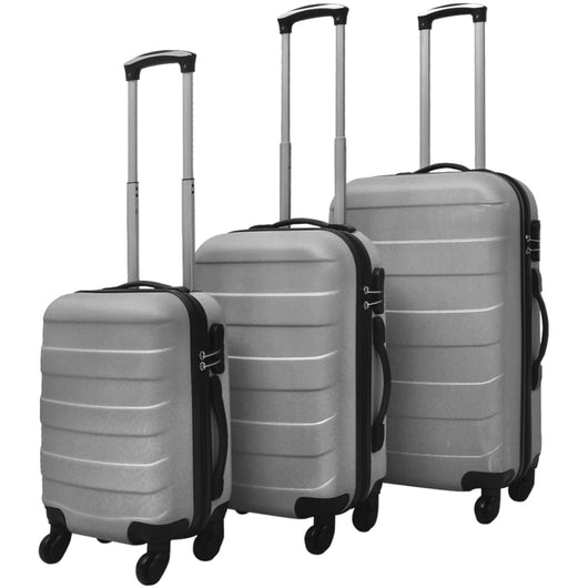 Set Trolley Rigidi 3 pz Argento 45,5/55/66 cm cod mxl 48353