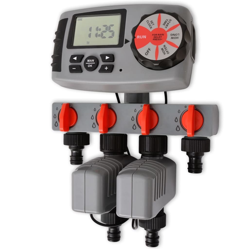 Timer Automatico di Irrigazione con 4 Stazioni 3 V cod mxl 52494