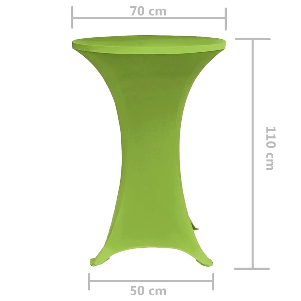 Copertura Elastica per Tavolo 2 pezzi 70 cm Verde cod mxl 52305