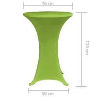 Copertura Elastica per Tavolo 2 pezzi 70 cm Verde cod mxl 52305