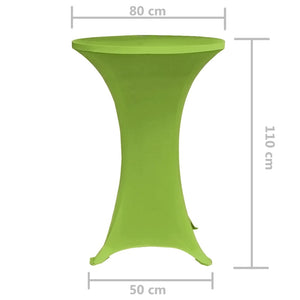 Copertura Elastica per Tavolo 2 pezzi 80 cm Verde 131433