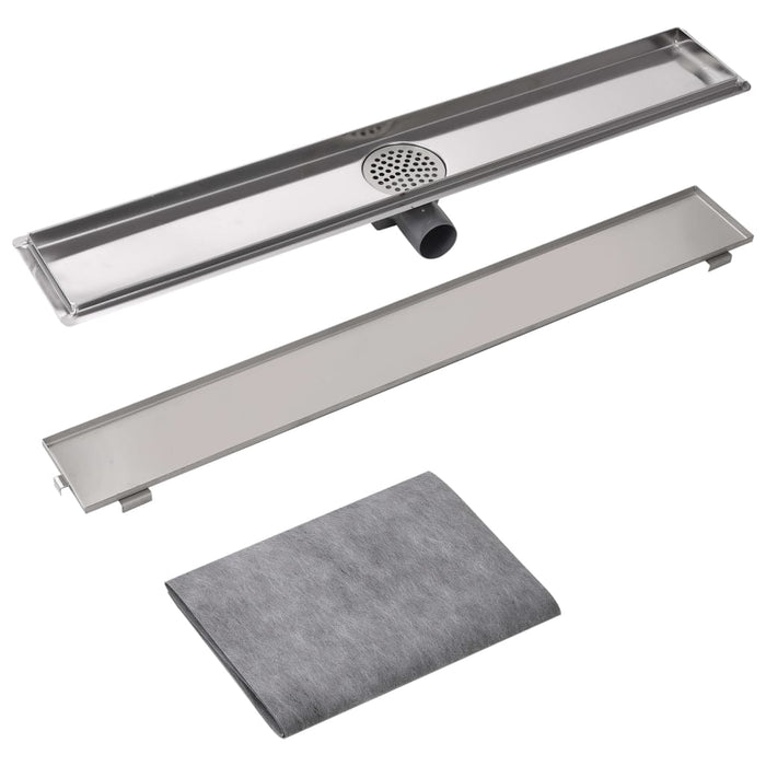 Canaletta di Drenaggio Lineare per Doccia 830x140 mm Acciaio Inox cod mxl 46424