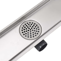 Canaletta di Drenaggio Lineare per Doccia 830x140 mm Acciaio Inox 142174