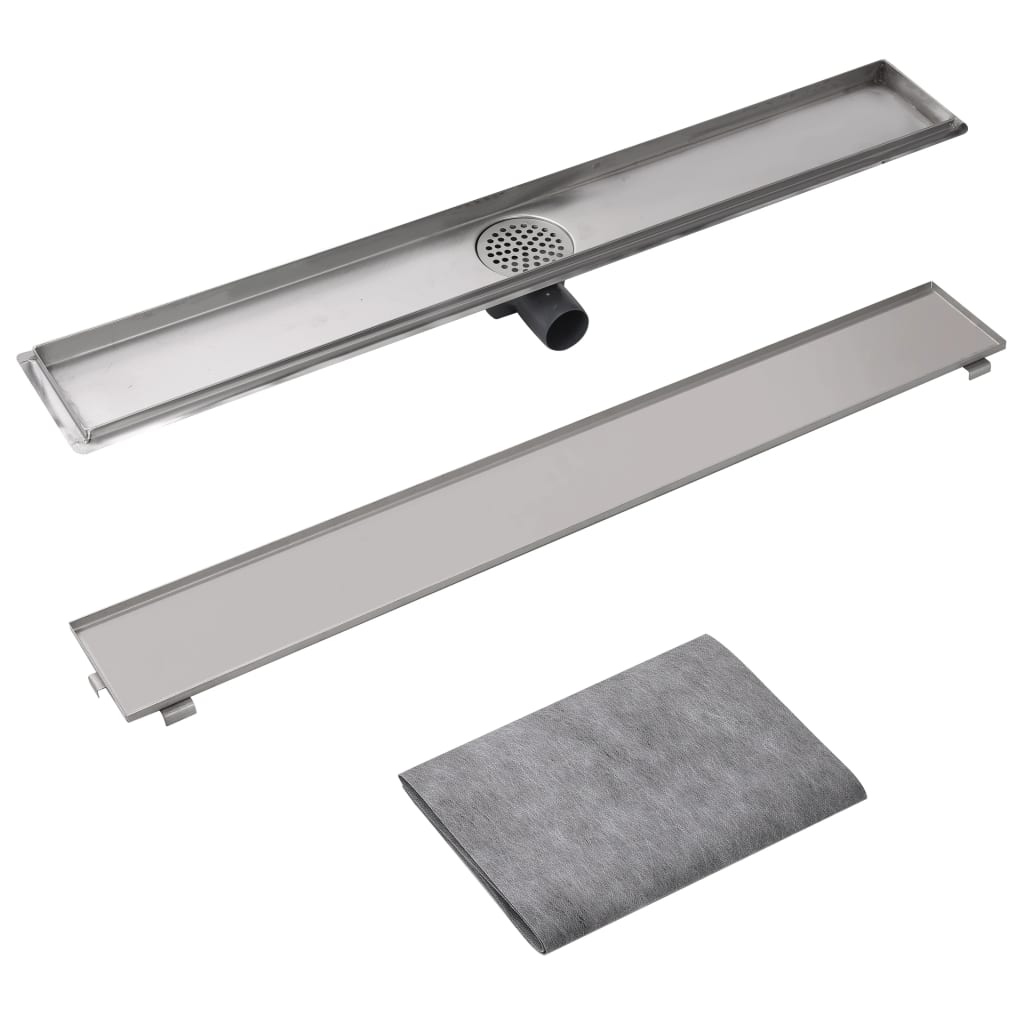 Canaletta Drenaggio per Doccia Lineare 930x140 mm Acciaio Inox cod mxl 49780