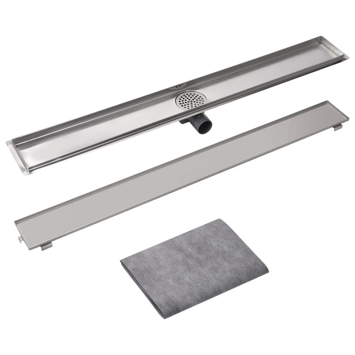 Canaletta Drenaggio per Doccia Doppia 1030x140 mm Acciaio Inox cod mxl 36769