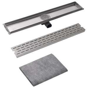 Canaletta Drenaggio Lineare per Doccia 730x140 mm Acciaio Inox