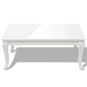 Tavolino da Salotto 100x60x42 cm Bianco Lucido  cod mxl 11840