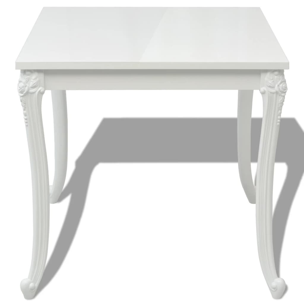 Tavolo da Pranzo 80x80x76 cm Bianco Lucido cod mxl 7094