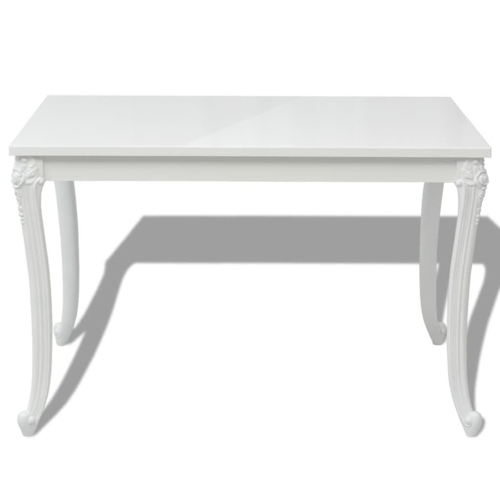 Tavolo da Pranzo 116x66x76 cm Bianco Lucido cod mxl 13808