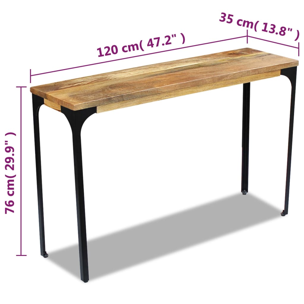 Tavolo Consolle in Legno di Mango 120x35x76 cm cod mxl 29830