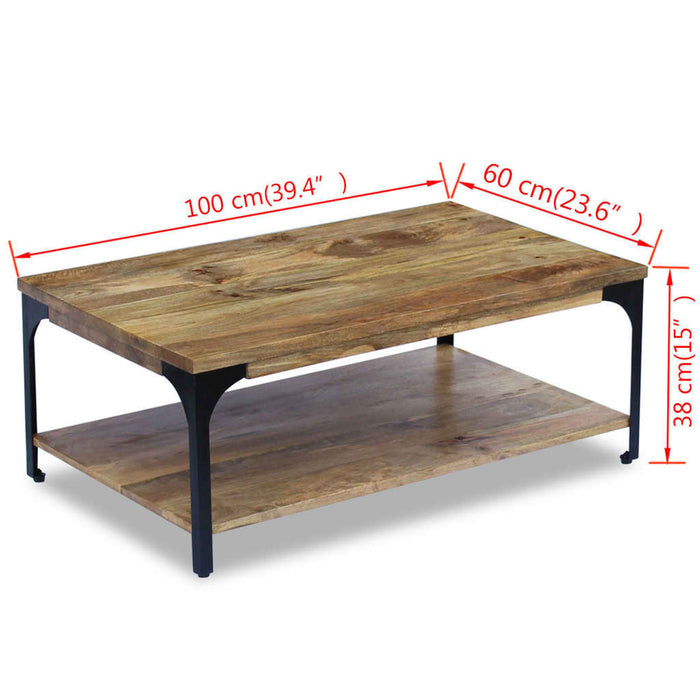 Tavolino da Caffè in Legno di Mango 100x60x38 cm cod mxl 17813