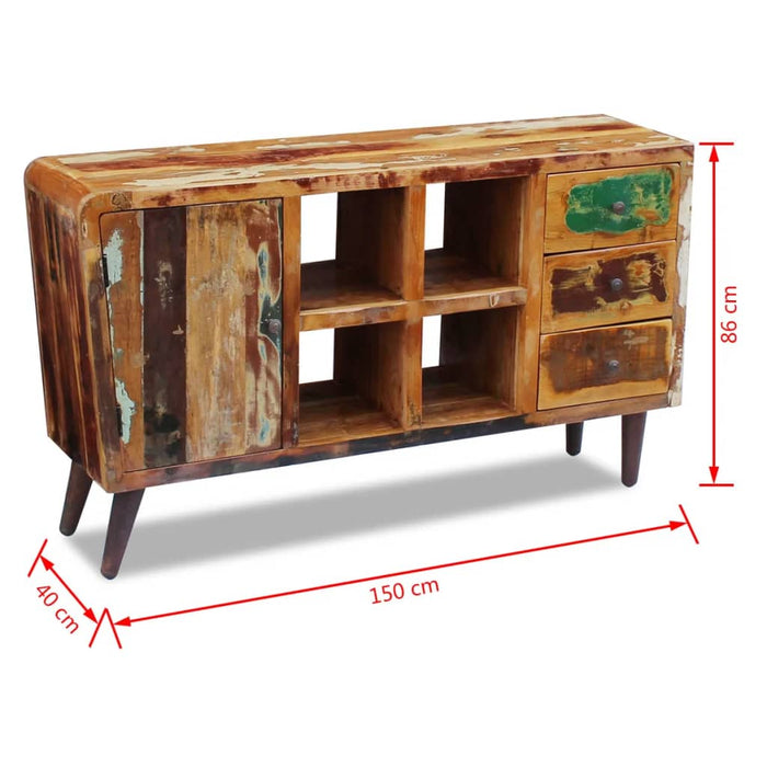 Credenza in Legno Massello di Recupero 150x40x86 cm