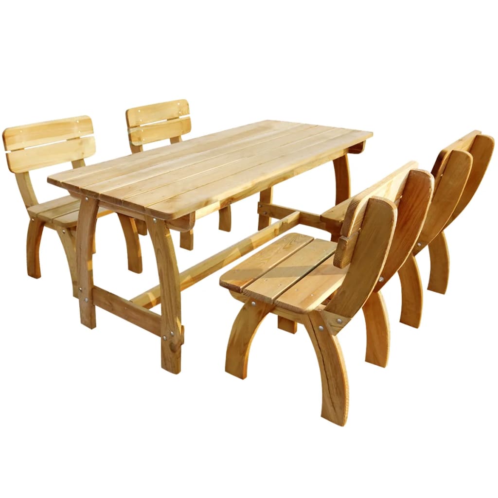 Set da Pranzo da Giardino 5 pz in Legno di Pino Impregnato 273756