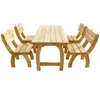 Set da Pranzo da Giardino 5 pz in Legno di Pino Impregnato 273756