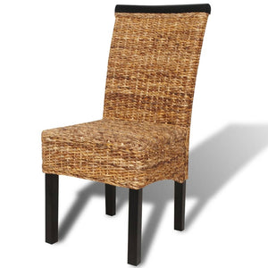 Sedie da Pranzo 2 pz in Abaca e Legno Massello di Mango cod mxl 14362