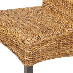 Sedie da Pranzo 2 pz in Abaca e Legno Massello di Mango cod mxl 14362