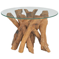 Tavolino da Caffè in Legno di Teak Massello 60 cm 243473