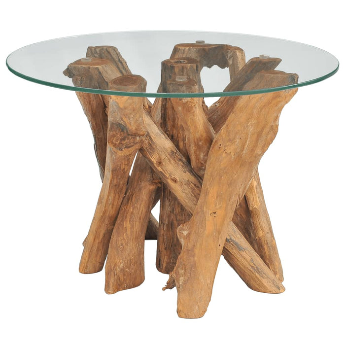 Tavolino da Caffè in Legno di Teak Massello 60 cm 243473