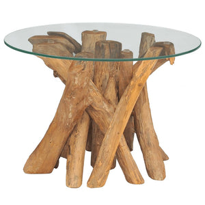 Tavolino da Caffè in Legno di Teak Massello 60 cm 243473