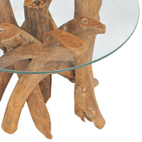 Tavolino da Caffè in Legno di Teak Massello 60 cm