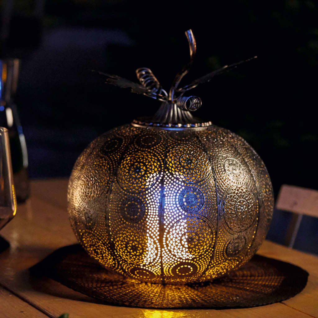 Luxform Lampada da Esterno a LED a Batteria Pumpkin Argento Anticato 431573