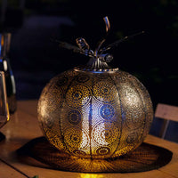 Luxform Lampada da Esterno a LED a Batteria Pumpkin Argento Anticato 431573