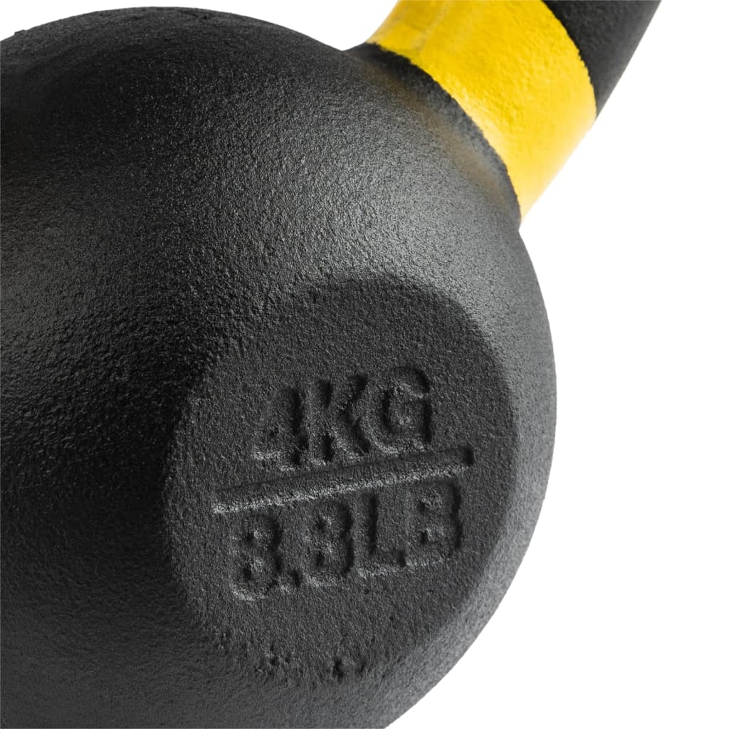 Wonder Core Kettlebell Power Verniciato 4 kg Nero e Giallo 440988