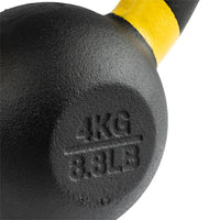 Wonder Core Kettlebell Power Verniciato 4 kg Nero e Giallo 440988