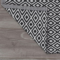 Sealskin Tappetino da Bagno Trellis in Cotone 60x90 cm Nero e Bianco 436894