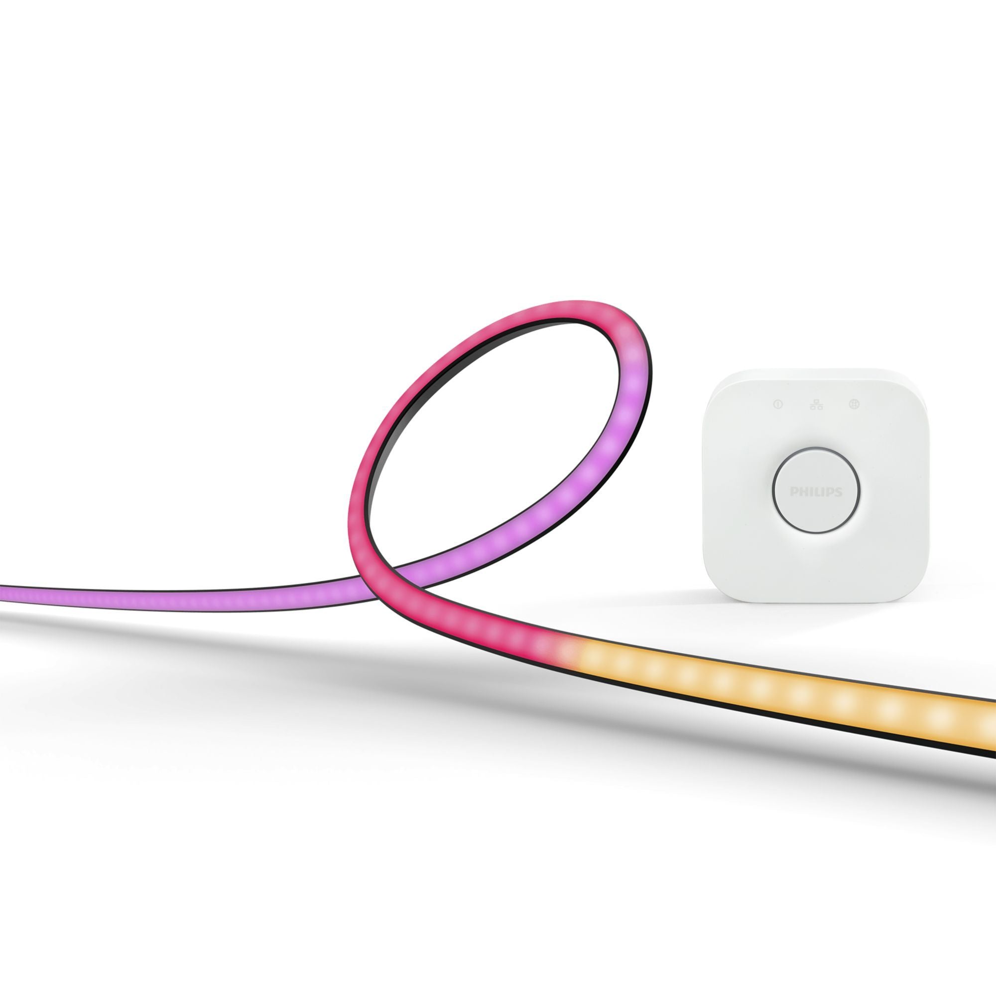 Philips hue white and color ambiance lightstrip gradient per pc 24-27" starter kit + hue bridge - 929003498502