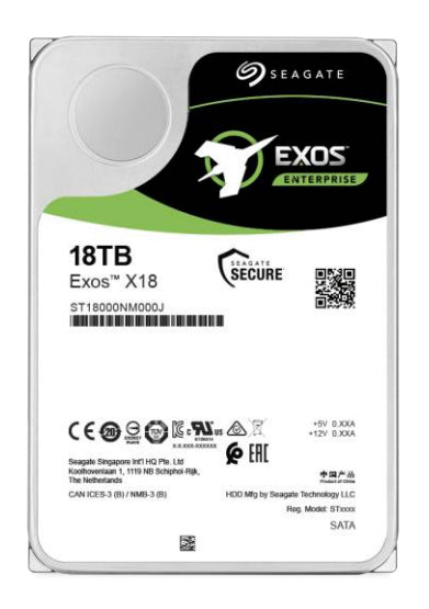 Seagate enterprise st18000nm000j disco rigido interno 18 tb 7200 giri/min 256 mb 3.5" serial ata iii